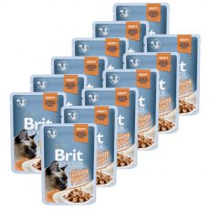 Vrečka BRIT Premium Cat Delicate Fillets in Gravy with Turkey 12 x 85 g