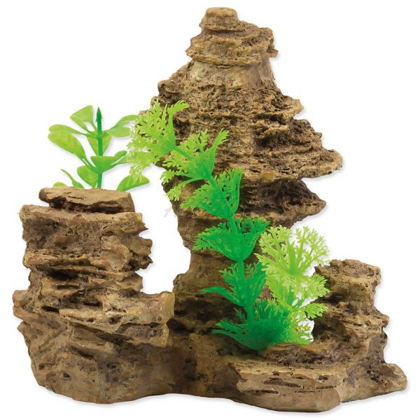 Okras AQUA EXCELLENT Rock with plant 14 x 10,5 x 13 cm
