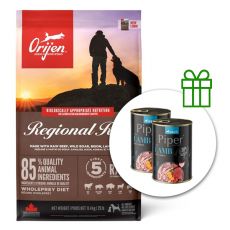 Orijen Regional Red Dog 11,4 kg + 2 pločevinke BREZPLAČNO