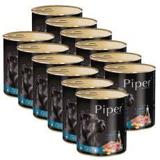 Konzerva Piper Adult govedina, korenje in rjavi riž 12 x 800 g