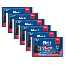 Vrečke BRIT Premium Cat Meat Plate 6 x (4 x 100 g)