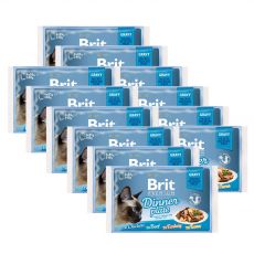 Vrečke BRIT Premium Cat Delicate Fillets in Gravy Dinner Plate 12 x (4 x 85 g)