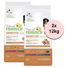 TRAINER Natural SENSITIVE No Gluten Adult Medium / Maxi Salmon 2 x 12 kg