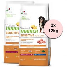 Trainer Natural Sensitive Pork Adult Medium & Maxi 2 x 12 kg