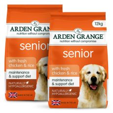 ARDEN GRANGE Senior with fresh chicken & rice 2 x 12 kg