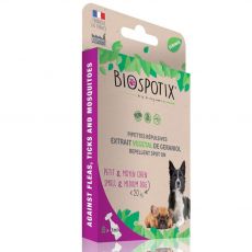 Pipete za odganjanje zajedalcev BIOGANCE Biospotix Dog spot-on S-M 5 x 1 ml (do 20 kg)