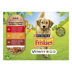FRISKIES VITAFIT izbor hran z govedino, piščancem in jagnjetino v soku 12 x 100 g