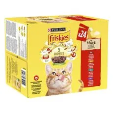 FRISKIES izbor hran s pi&scaron;čancem, govedino, jagnjetino in raco v soku 24 x 85 g