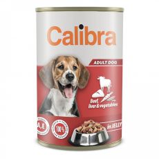 Konzerva Calibra Dog Adult govedina in jetra 1240 g