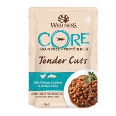 Wellness CORE Tender Cuts piščanec in losos 85 g
