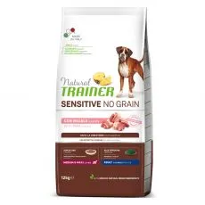 Trainer Natural Sensitive NO GRAIN Pork Adult Medium & Maxi 12 kg