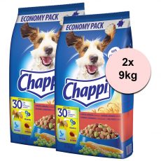 Briketi Chappi z govedino, perutnino in zelenjavo, primerni za odrasle pse 2 x 9kg