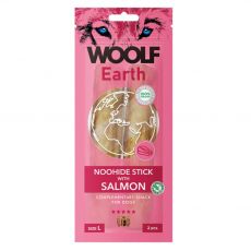 Woolf Dog Earth NOOHIDE L palčke z lososom 85 g