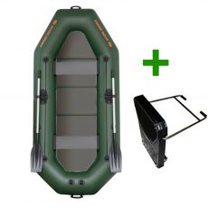 Čoln Kolibri K-280TP zelen – trdno dno + držalo za motor