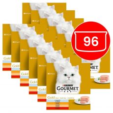 Konzerva mačje hrane GOURMET GOLD, pašteta 96 x 85 g