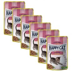 Happy Cat Meat In Sauce Kitten & Junior Land Geflügel 6 x 85 g