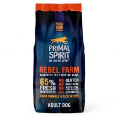 Primal Spirit Dog 65% Rebel Farm – piščanec in ribe 12kg