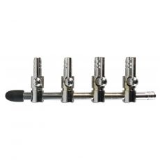 Razdelilnik za cevi 4/6 mm - s 4-potno dušilko