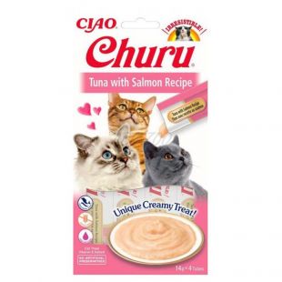 Inaba Churu Pyré cat tuna z lososom 4 x 14 g