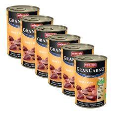 Animonda pasje hrane GranCarno Fleisch Adult Beef + Turkey - 6 x 400 g