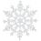 MagicHome Božični okrasek, 6 kosov, snežinka, bela, za božično drevo, 12 cm