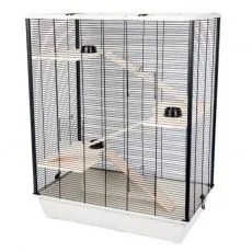 Kletka za glodavce Diego + wood 78 x 48 x 97 cm SVETLO SIVA