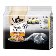 Sheba Fresh & Fine vrečke za mačke, izbor perutnine 15 x 50 g