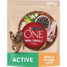 PURINA ONE MINI/SMALL Active, pi&scaron;čanec z rižem 800 g