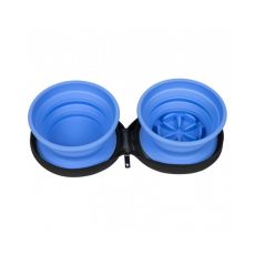 Potovalna dvojna posoda Kiwi Walker SLOWFEEDER 2 x 350 ml modra
