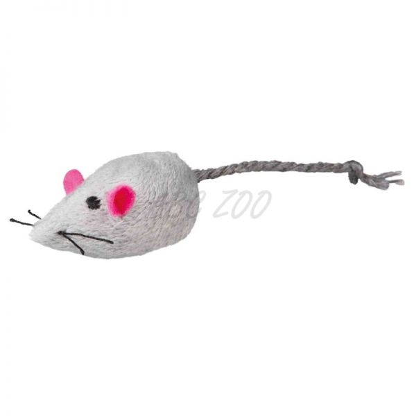 Trixie Plišasta miška z zvončkom 5 cm, 1 kos