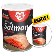 Mačja konzerva MARTY Deluxe Bits of Salmon 400g 1+1