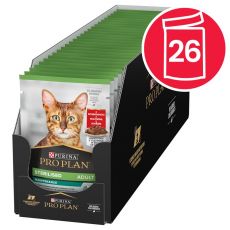 PURINA PRO PLAN CAT STERILISED MAINTENANCE vrečka z govedino 26 x 85 g