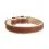 Usnjena pasja ovratnica SOFT 30-39 cm, 20 mm rjava-bej