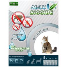 MAX BIOCIDE antiparazitske kapljice za mačke, 5 kosov